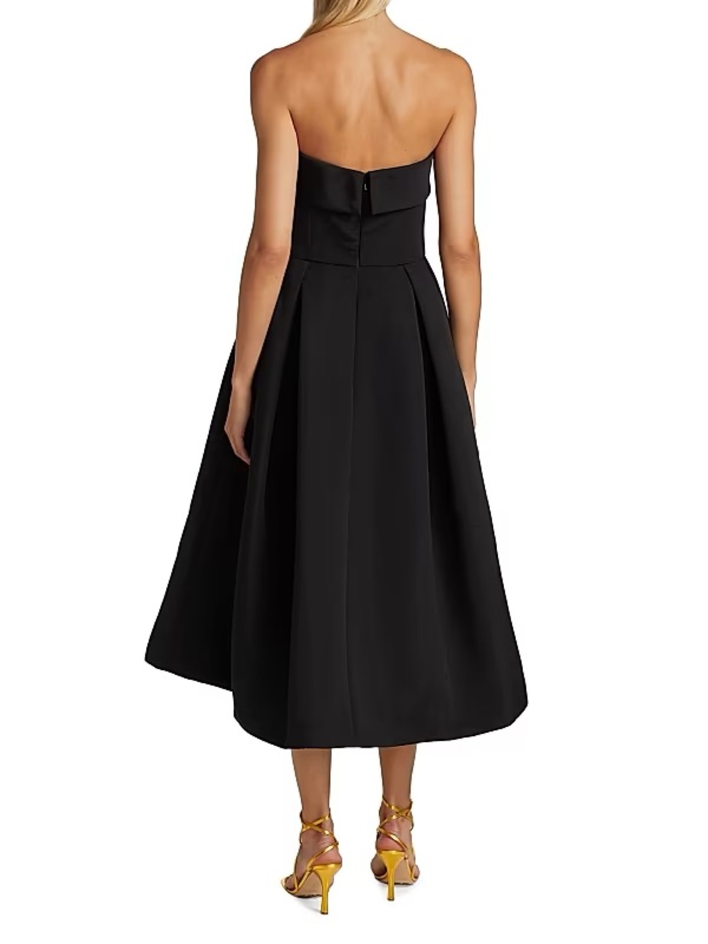 Jay Godfrey Black Pettigrew Strapless A-line Midi Dress size 4 - Picture 2 of 13